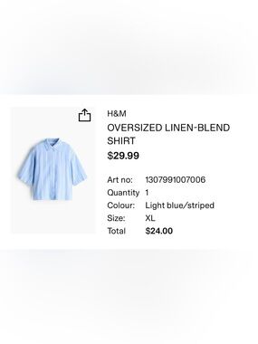 H&M | Lot of 3 spring 2026 linen blend shirts | XL